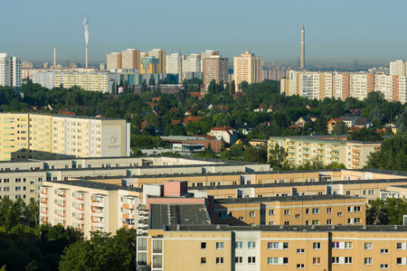 BERLIN, GERMANY - JUNE 06, 2014: Sleeping quarters of Berlin. District Ahrensfelde.