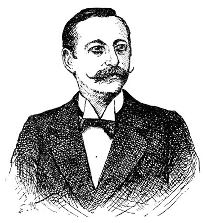 Portrait of Gerhard Stein. Publication of the book "A Century in the text and pictures", Berlin, Germany, 1899のeditorial素材