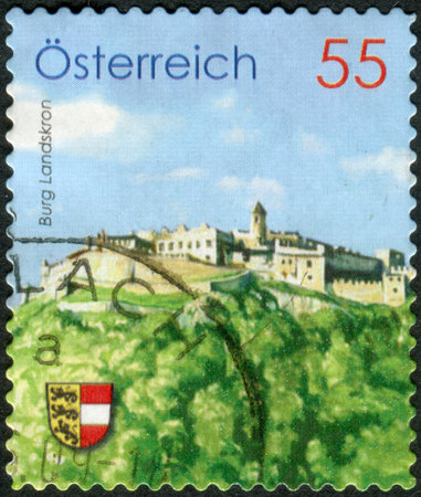 AUSTRIA - CIRCA 2009: Postage stamp printed in Austria, shows the European hare (Lepus europaeus), circa 2009のeditorial素材