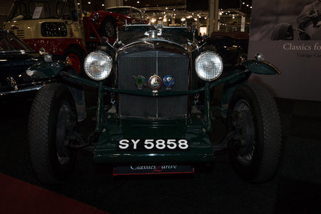 MAASTRICHT, NETHERLANDS - JANUARY 08, 2015: Sports car Bentley 4,5 Litre, owned by Rivers Fletcher. International Exhibition InterClassics & Topmobiel 2015のeditorial素材