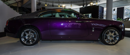 BERLIN - MARCH 08, 2015: Showroom. Full-size car Rolls-Royce Wraith (2013). Rolls-Royce Motor Cars...