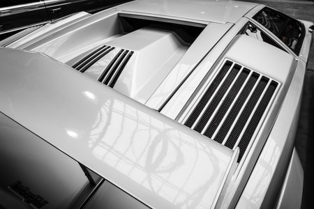 BERLIN - MAY 10, 2015: Air vents a mid-engined supercar Lamborghini Countach LP 25th Anniversary,...