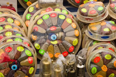 Traditional Turkish spices. Assorted. Gift wrap.