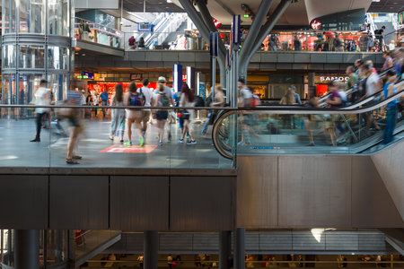 BERLIN - AUGUST 08, 2015: Berlin Central Railway Station. The central station of Berlin - the...