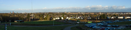 MAASTRICHT, NETHERLANDS - JANUARY 16, 2016: Panoramic view of the city and surrounding area. Maastricht is the oldest city of the Netherlands and the capital city of the province of Limburg.のeditorial素材
