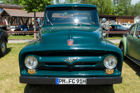 PAAREN IM GLIEN, GERMANY - MAY 19: Full-size pickup truck Ford F100 (second generation), The...