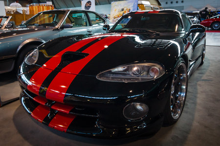 STUTTGART, GERMANY - MARCH 17, 2016: Sports car Dodge Viper GTS, 1999. Europe's greatest classic car exhibition "RETRO CLASSICS"のeditorial素材