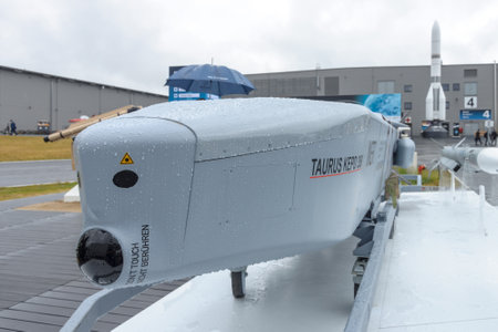 BERLIN, GERMANY - JUNE 01, 2016: German/Swedish air-launched cruise missile Taurus KEPD 350....