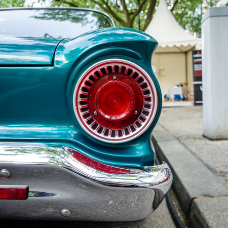 BERLIN - JUNE 05, 2016: Stoplamp of compact car Ford Falcon,1962. Classic Days Berlin 2016.のeditorial素材