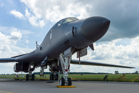 BERLIN, GERMANY - JUNE 02, 2016: A four-engine supersonic variable-sweep wing, jet-powered heavy...