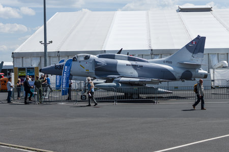 BERLIN, GERMANY - JUNE 03, 2016: Single seat subsonic carrier-capable attack aircraft McDonnell...