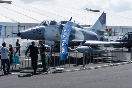 BERLIN, GERMANY - JUNE 03, 2016: Single seat subsonic carrier-capable attack aircraft McDonnell...