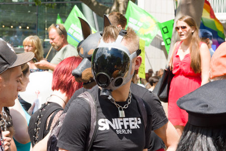 BERLIN, GERMANY - JUNE 22, 2013: Christopher Street Day. The annual European LGBT celebration and...