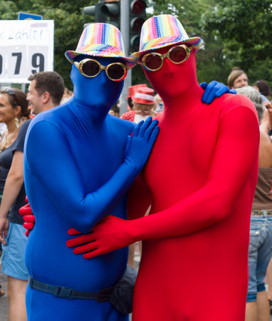 BERLIN, GERMANY - JUNE 22, 2013: Christopher Street Day. The annual European LGBT celebration and demonstration for the rights of LGBT people.のeditorial素材