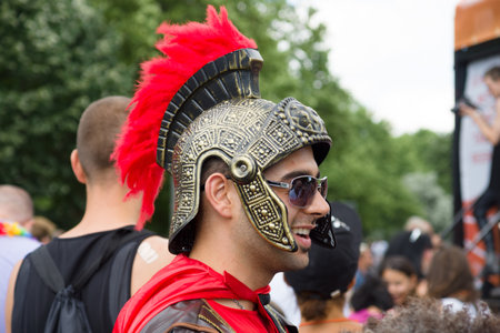 BERLIN, GERMANY - JUNE 22, 2013: Christopher Street Day. The annual European LGBT celebration and...