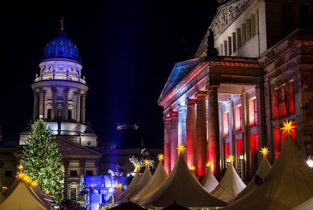 Christmas market on Gendarmenmarkt square. Berlin. Germany.の写真素材