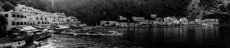 CRETE, GREECE - JULY 14, 2016: Beautiful bay. The village Loutro, Chania region of Crete. Loutro is...