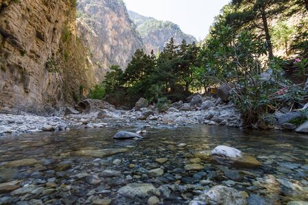Samaria Gorge. The bed of a mountain river. Crete. Greece.の写真素材
