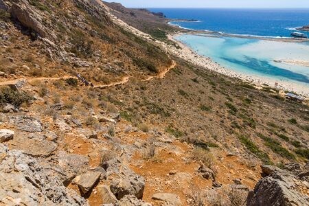 Balos beach. The west coast of the peninsula Gramvousa. The island of Crete. Greece.の写真素材