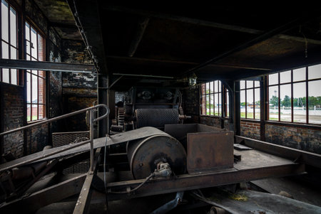 PEENEMUENDE, GERMANY - JULY 18, 2017: Abandoned rocket production workshops. Territory of the Army...