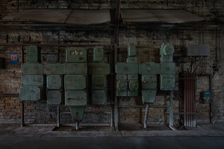 PEENEMUENDE, GERMANY - JULY 18, 2017: Abandoned rocket production workshops. Territory of the Army...