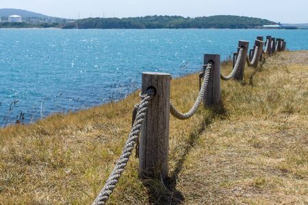 Rope fence along the edge for the safety of visitors.