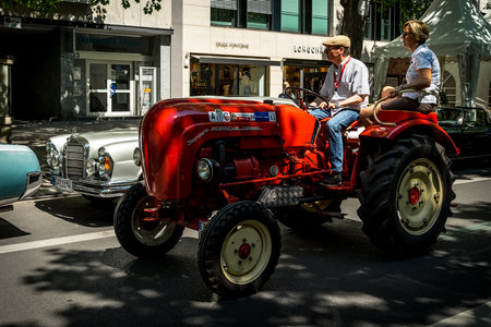 BERLIN - JUNE 09, 2018: The tractor Porsche-Diesel Standard 217, 1960. Classic Days Berlin 2018.のeditorial素材