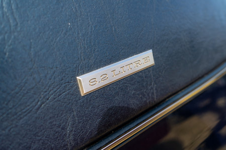 PAAREN IM GLIEN, GERMANY - MAY 19, 2018: Detail of the full-size luxury car Cadillac Coupe de Ville...