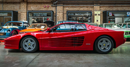 BERLIN - MAY 11, 2019: Sports car Ferrari Testarossa, 1991. 32th Berlin-Brandenburg Oldtimer Day.