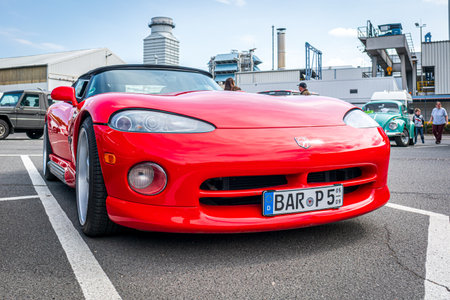 BERLIN - MAY 11, 2019: Sports car Dodge Viper RT/10 Roadster (First generation). 32th Berlin-Brandenburg Oldtimer Day.のeditorial素材