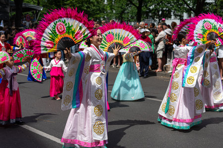 BERLIN - JUNE 09, 2019: The annual Carnival of Cultures (Karneval der Kulturen) celebrated around...