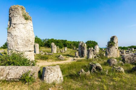 Pobiti Kamani (planted stones), also known as The Stone Desert, is a desert-like rock phenomenon located on the north west Varna Province of Bulgaria.の写真素材