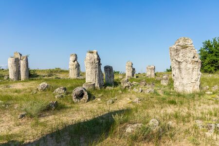 Pobiti Kamani (planted stones), also known as The Stone Desert, is a desert-like rock phenomenon located on the north west Varna Province of Bulgaria.の写真素材