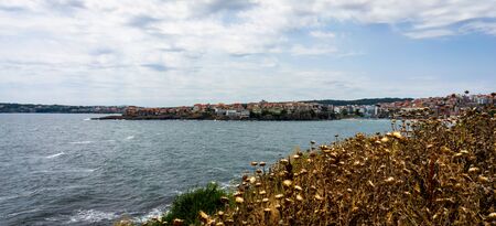 Houses, buildings of the ancient seaside town of Sozopol. Bulgaria.の写真素材