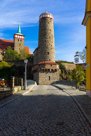 BAUTZEN, GERMANY - OCTOBER 10, 2019: The streets of the old town.のeditorial素材