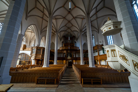 BAUTZEN, GERMANY - OCTOBER 10, 2019: Interior of Cathedral of St Peter in the old town.のeditorial素材