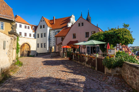 MEISSEN, GERMANY - OCTOBER 12, 2019: Beautiful streets of the old town.のeditorial素材