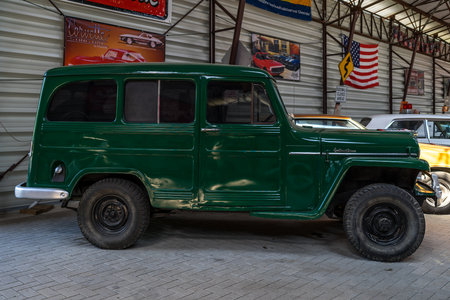 BERLIN - MAY 05, 2018: Sport utility vehicle Willys Jeep Station Wagon, 1953.のeditorial素材
