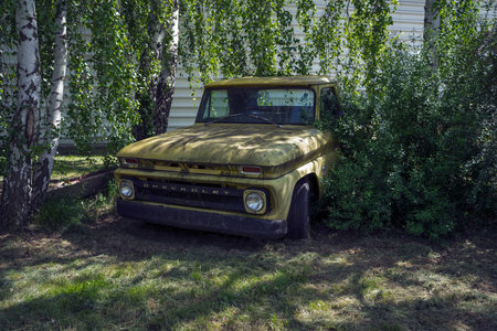BERLIN - MAY 05, 2018: Full-size pickup truck Chevrolet C/K (First generation). Vintage tonung, stylization.のeditorial素材