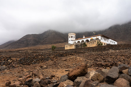 FUERTEVENTURA, CANARY ISLAND - JULY 11, 2010: Villa Winter near the village Cofete, on the peninsula Jandia. The history of the villa is the subject of conspiracy theories, often involving Nazis.のeditorial素材