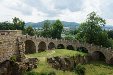 Streets of Tetschen Castle. Decin. Czech Republic.のeditorial素材