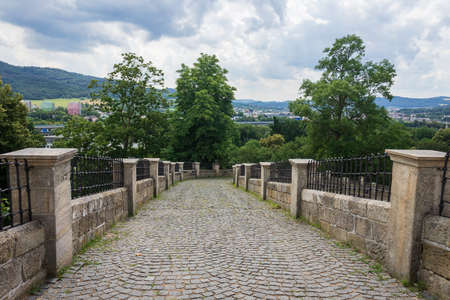 Streets of Tetschen Castle. Decin. Czech Republic.のeditorial素材