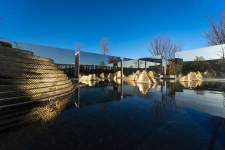BERLIN - APRIL 23, 2021: Recreation park Gardens of the World  - International Garden Cabinets....