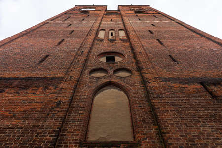Gothic facade of St. Mary church. Hansestadt Stendal is a medieval town in Saxony-Anhalt state....