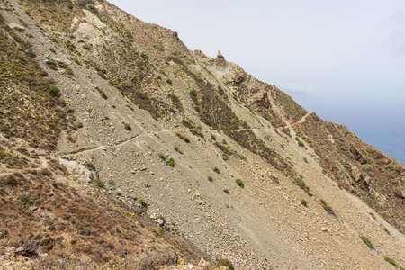 Landscape of the northern part of the island. Hiking mountain trails. Tenerife. Canary Islands. Spain.の写真素材