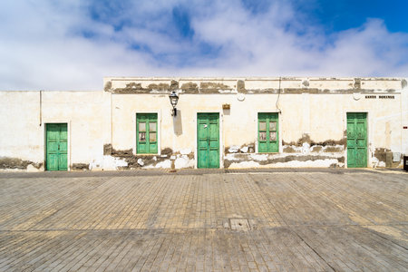 TEGUISE (village), LANZAROTE, CANARY ISLANDS - JULY 17, 2022: Streets of the historic center of the...
