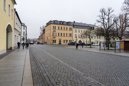 MARIENBERG, GERMANY - DECEMBER 04, 2022: Streets of the old town.のeditorial素材