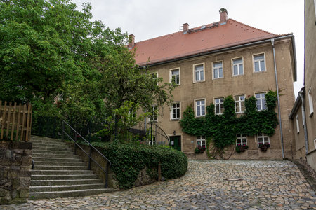 Streets of an old historical town of Stolpen. Saxony. Germany.のeditorial素材