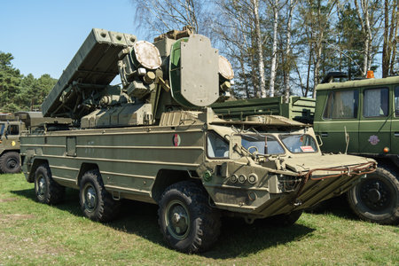 FINOWFURT, GERMANY - APRIL 22, 2023: Highly mobile, low-altitude, short-range tactical...