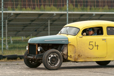 FINOWFURT, GERMANY - MAY 06, 2023: The hot rod on the road. Race festival 2023. Season opening.